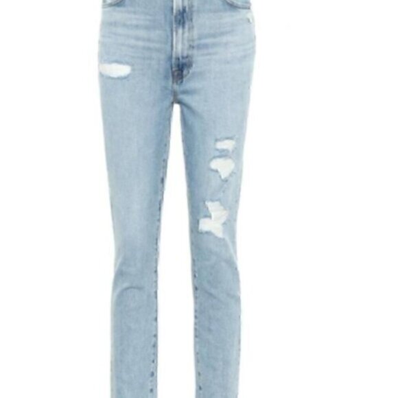 J Brand Destroyed Light Wash Destroyed Distressed Straight  leg Jeans 25 - Picture 13 of 14